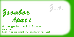 zsombor apati business card